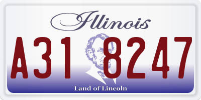 IL license plate A318247