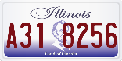IL license plate A318256