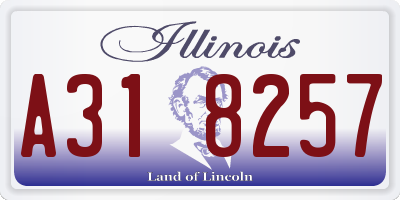 IL license plate A318257
