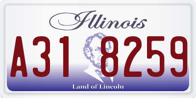IL license plate A318259