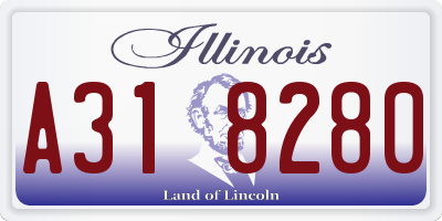 IL license plate A318280