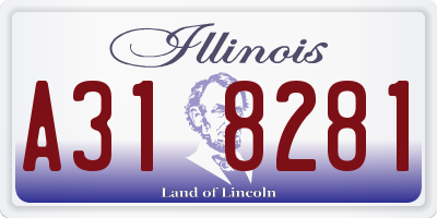 IL license plate A318281