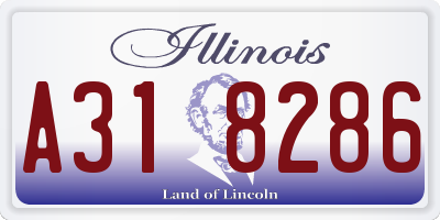 IL license plate A318286