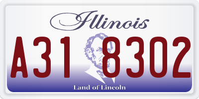 IL license plate A318302