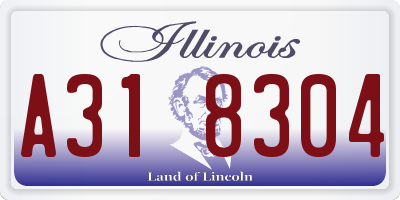IL license plate A318304