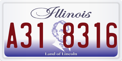 IL license plate A318316