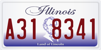 IL license plate A318341