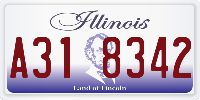 IL license plate A318342