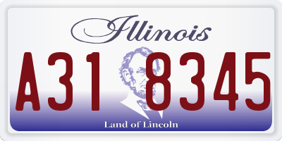 IL license plate A318345