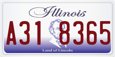 IL license plate A318365