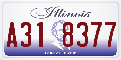 IL license plate A318377