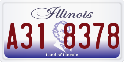 IL license plate A318378