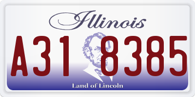 IL license plate A318385