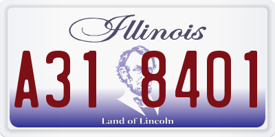 IL license plate A318401