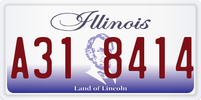 IL license plate A318414