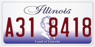 IL license plate A318418