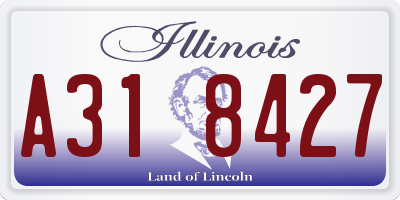 IL license plate A318427