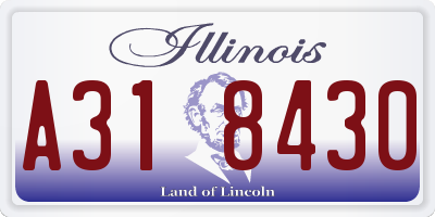IL license plate A318430