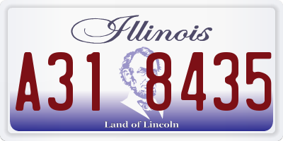 IL license plate A318435