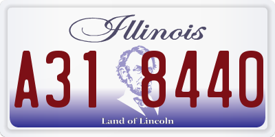 IL license plate A318440