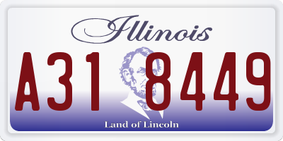 IL license plate A318449