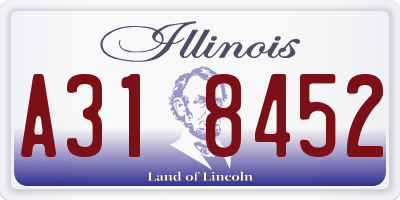IL license plate A318452