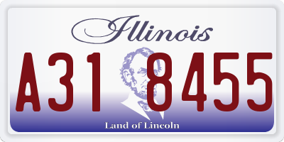 IL license plate A318455