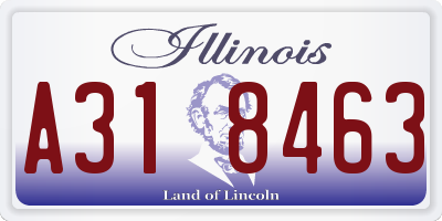 IL license plate A318463