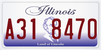 IL license plate A318470