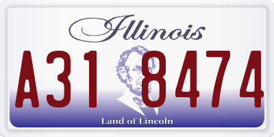 IL license plate A318474