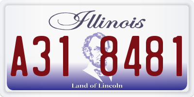 IL license plate A318481