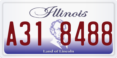 IL license plate A318488