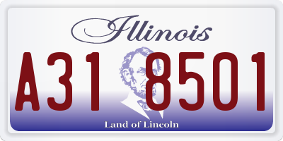 IL license plate A318501