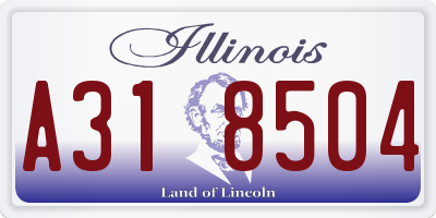 IL license plate A318504