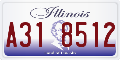 IL license plate A318512