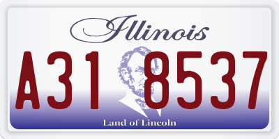 IL license plate A318537