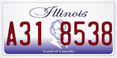 IL license plate A318538