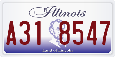 IL license plate A318547