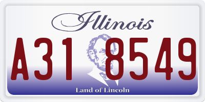 IL license plate A318549