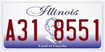IL license plate A318551