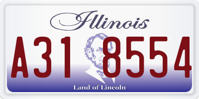 IL license plate A318554