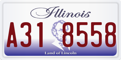 IL license plate A318558