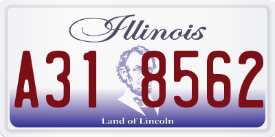 IL license plate A318562