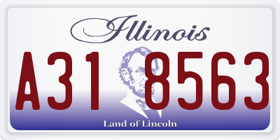 IL license plate A318563