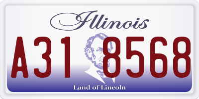 IL license plate A318568