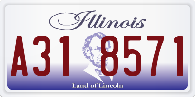 IL license plate A318571
