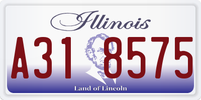 IL license plate A318575