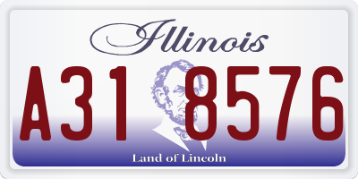 IL license plate A318576