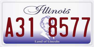 IL license plate A318577