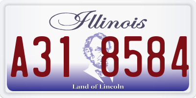 IL license plate A318584
